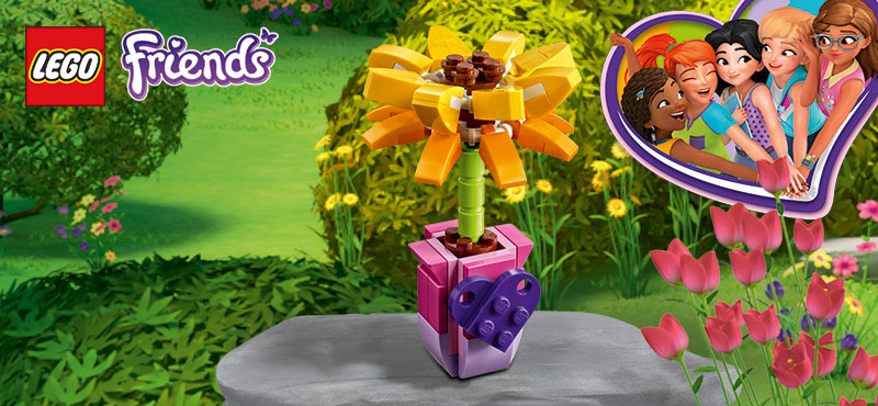 В LEGO цветок в подарок